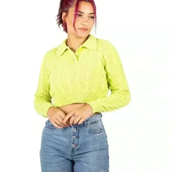 Only Cropped Polo Knit NWT - Picture 3 of 8